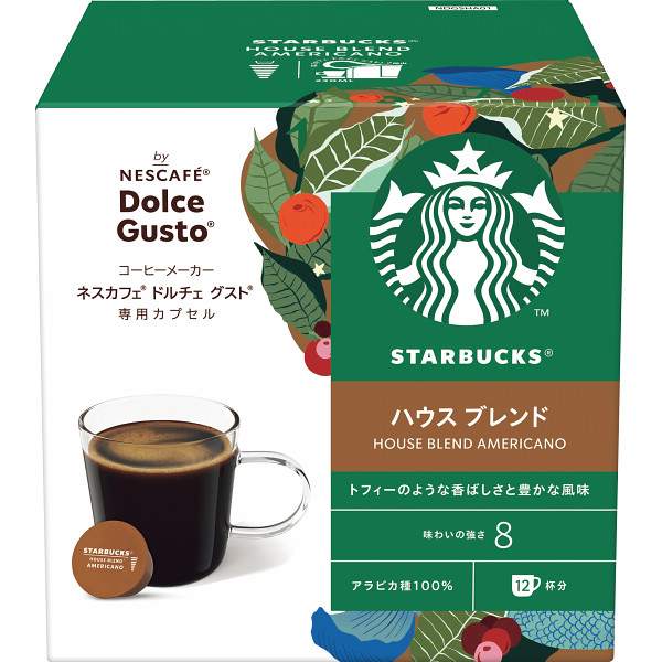 スターバックス　ハウスブレンド　ネスカフェ　ドルチェグスト専用カプセル（１２Ｐ）