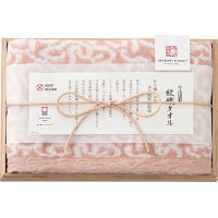 今治謹製　紋織タオル　フェイスタオル（木箱入）