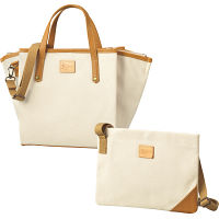 ＨａＬ　倉敷産帆布×姫路レザー　プリーツショルダーバッグ＆サコッシュ