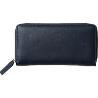 イルムス　ラウンドファスナー長財布 ネイビー 