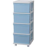 キッズカラー収納チェスト４段４個組