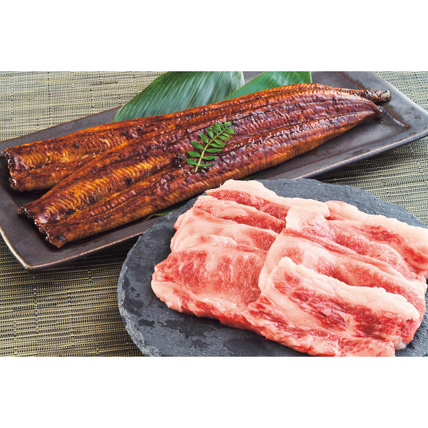 神戸ビーフ（バラ焼肉用）＆うなぎ蒲焼き（国産うなぎ）詰合せのサムネイル画像1