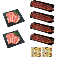 神戸ビーフ（バラ焼肉用）＆うなぎ蒲焼き（国産うなぎ）詰合せ