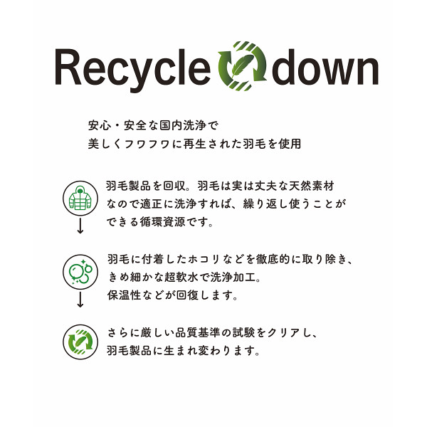 リプリーブ　サスティナブル羽毛合掛けふとん ピンクのサムネイル画像2