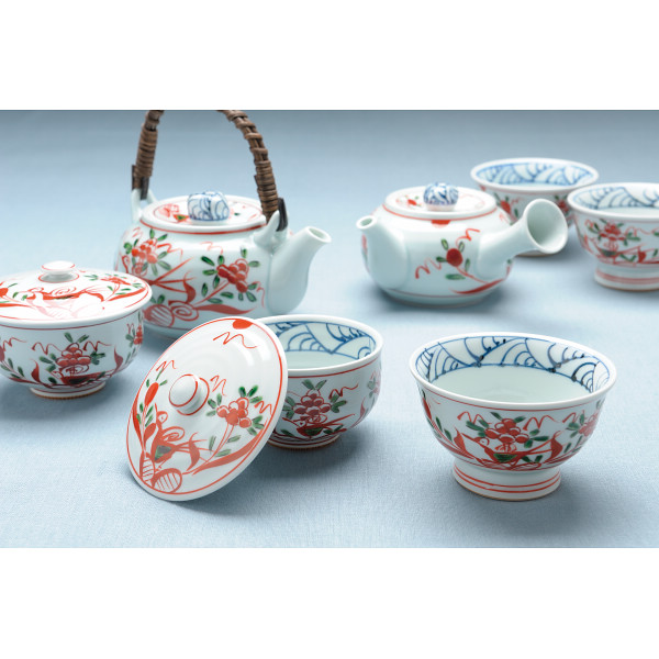 波佐見焼　古伊万里写し絵　来客茶器揃のサムネイル画像1
