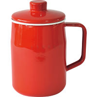 富士ホーロー　フィルトプラス　オイルポット（８００ｍｌ） レッド 