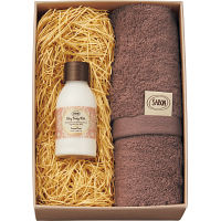 ＳＡＢＯＮ　シルキーボディミルク５０ｍｌ＆オーガニックタオル