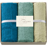 ｔａｆｕｗａ　フェイス・ウォッシュタオルセット ブルー 