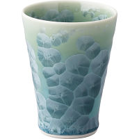 清水焼 花結晶(緑)なごみカップ