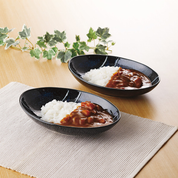 青の時代　オーバルカレー皿ペアのサムネイル画像1