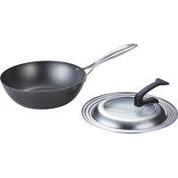 窒化加工 鉄深型フライパン(26cm)フタ付