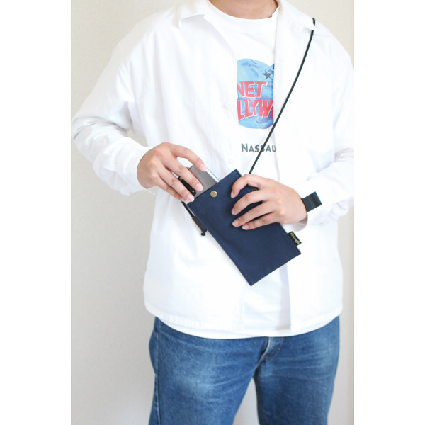 そだてる帆布Ｇｒｏｕｇｈ　トートバッグ＆スマホミニショルダー ネイビー×ブラウンのサムネイル画像3