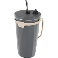 トート　ストロー付２Ｗａｙタンブラー（５７０ｍｌ） チャコール 