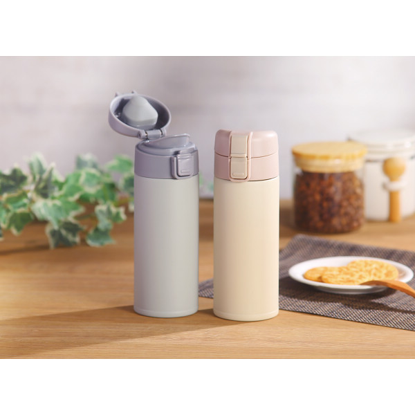 モルン　軽量ワンタッチステンレスボトル（３５０ｍｌ） クールグレイのサムネイル画像1