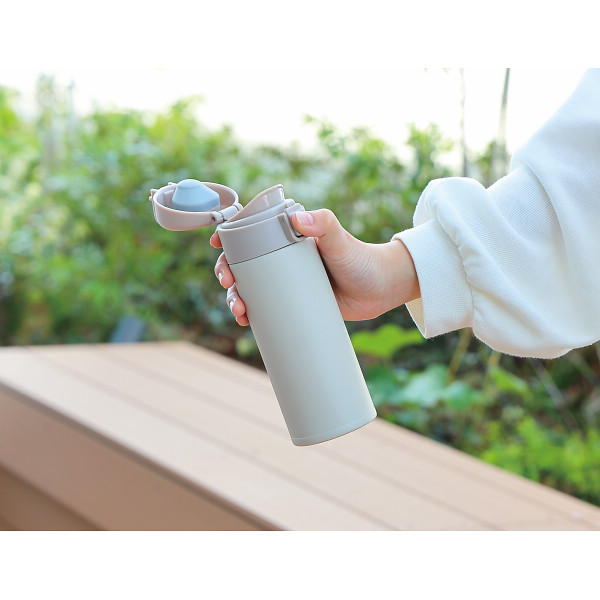 モルン　軽量ワンタッチステンレスボトル（３５０ｍｌ） クールグレイのサムネイル画像2