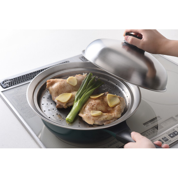 ベルフィーナ　プレミアム深型（２４ｃｍ）蒸し器セットのサムネイル画像1