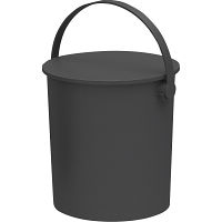 座れるバケツ型収納ボックス（２０ｌ）２個組 ブラック 
