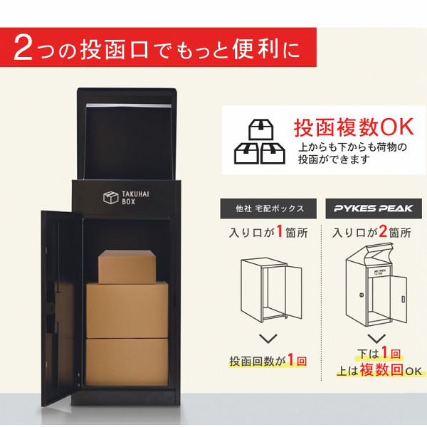 パイクスピーク　上開き宅配ボックス アイボリーホワイトのサムネイル画像1