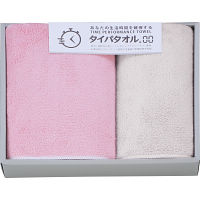 生活時間を確保するタイパタオル　スリムバス・フェイスタオルセット ピンク 