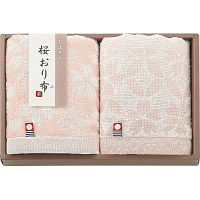 桜おり布　フェイスタオル２枚セット