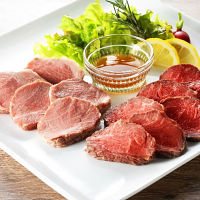 牛・塩鉄板焼きローストビーフ&ローストポーク