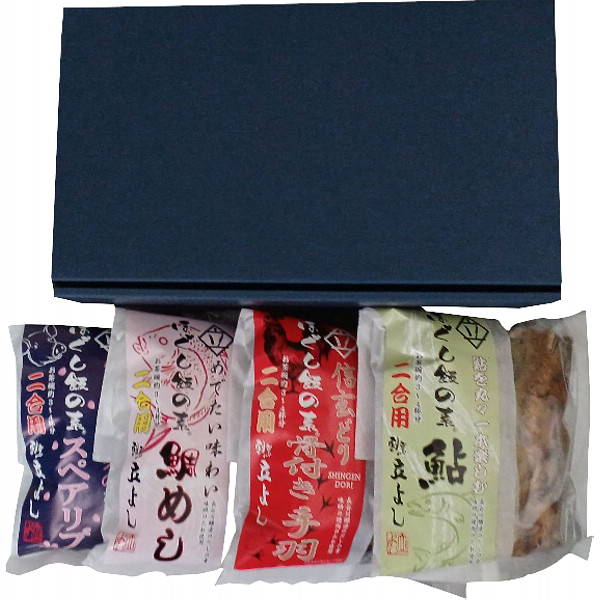 山梨「割烹立よし」ほぐし飯の素４種セットのサムネイル画像1