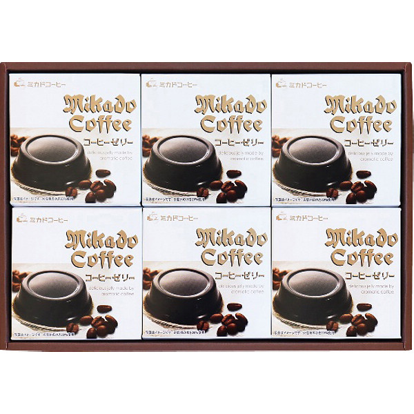 東京「ミカド珈琲」コーヒーゼリー６個セットのサムネイル画像1