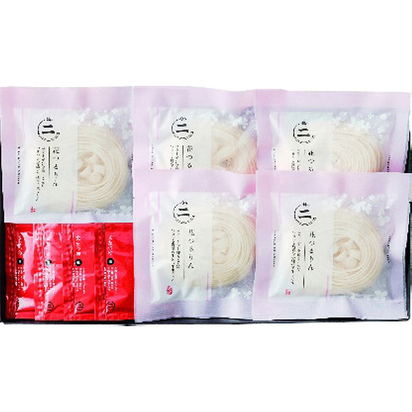 花つるりん半生手延べうどんつゆ付き５食セットのサムネイル画像1