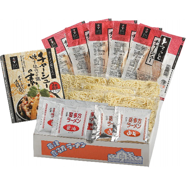 「河京」喜多方ラーメンとチャーシュー炊き込みご飯セットのサムネイル画像1