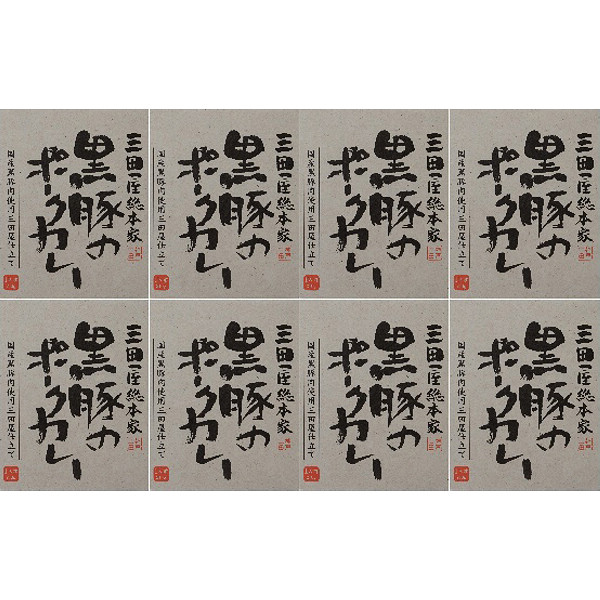 「三田屋総本家」黒豚のポークカレー８食セット（ボール箱）のサムネイル画像2