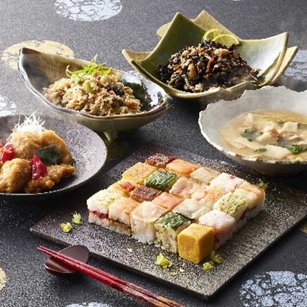 「梅の花」なみはや寿司と和惣菜４種６袋セット
