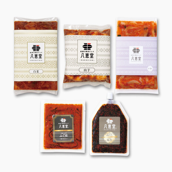 【母の日専用】八恵堂酵素キムチ　プレミアムギフト５種のサムネイル画像1