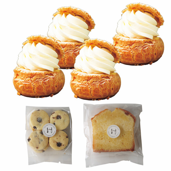 糖質オフ　シュークリーム・チョコチップクッキー・パウンドケーキ