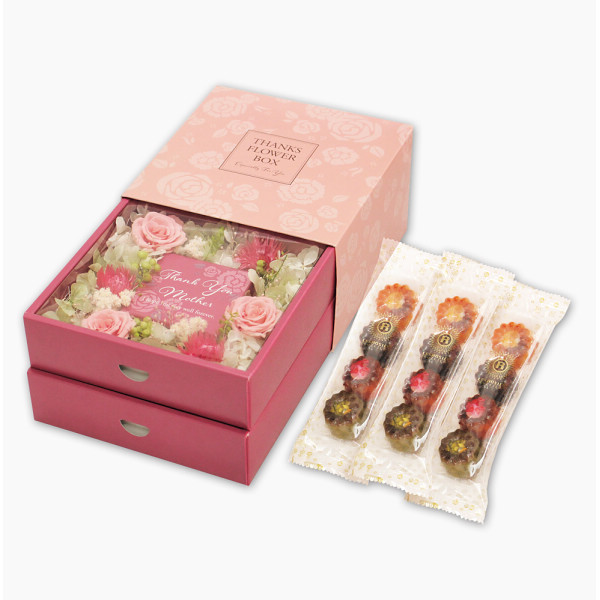 【母の日専用】スイーツ＆フラワーＢＯＸ　銀座ミニカヌレのサムネイル画像1