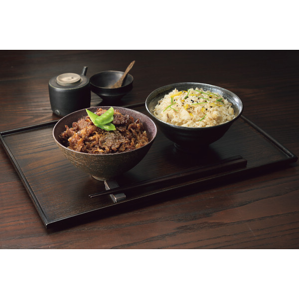 京都　炭屋旅館　国産牛しぐれ煮丼と鯛ごはんのサムネイル画像1